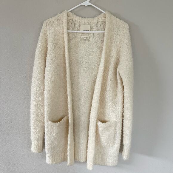 Wilfred Free Off White Mohair Wool Open Front Cardigan (XXS) - Picture 1 of 10